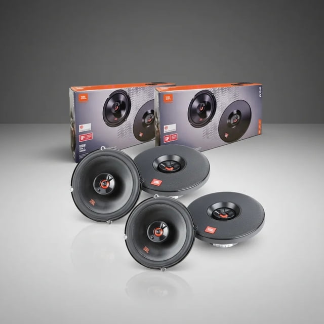 Kit juego de 4 bocinas 6.5 pulgadas jbl gto x6 de 60 watts rms negro