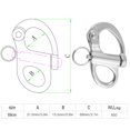 thumbnail image 4 of Boat Snap Shackle, High Strength Shackle Protective Coating Stainless Steel  For Trucks For Van For Marine Boat, 4 of 8