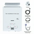 thumbnail image 4 of Wliqien Portable Water Heaters, 6L Tankless Water Heaters, Liquefying Gas Outdoor Digital Display Water Heaters for Camping, RV, Boat, Cabins, 4 of 7