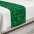 thumbnail image 2 of Tropical Bed Runner, Illustration of Various Jungle Elements, Decorative Accent Bedding Scarf for Hotels Homes and Guestrooms, Twin, Fern Green Hunter Green, by Ambesonne, 2 of 2