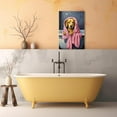 thumbnail image 3 of ZHONGYUTONG Bathroom Decor Cute Labrador Dog with Bath Towel Wall Art Funny Animal in Bathtub Picture Farmhouse Canvas Prints for Washroom Restroom (16.00" x 24.00"), 3 of 6