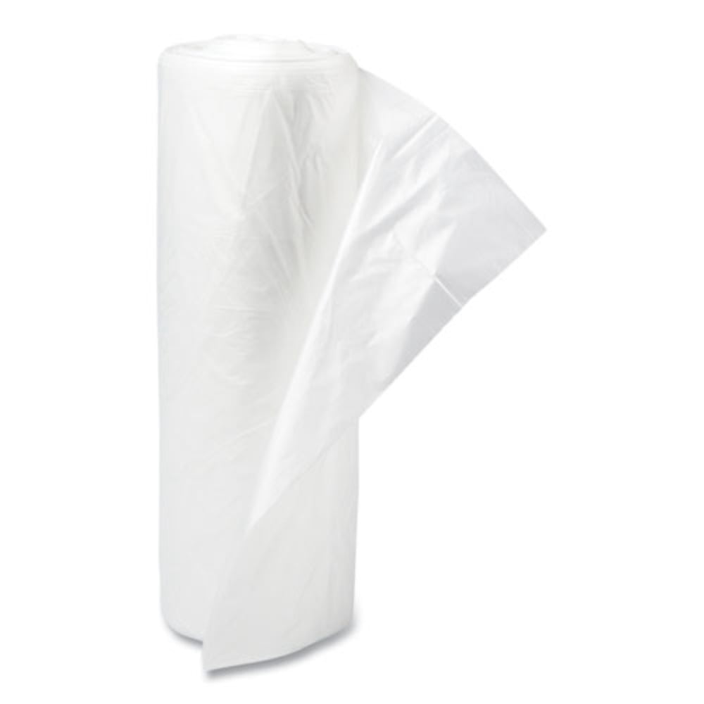 Inteplast Group S303713N 30 gal. 13 microns 30 in. x 37 in. High-Density Interleaved Commercial Can Liners - Clear (25 Bags/Roll, 20 Rolls/Carton)