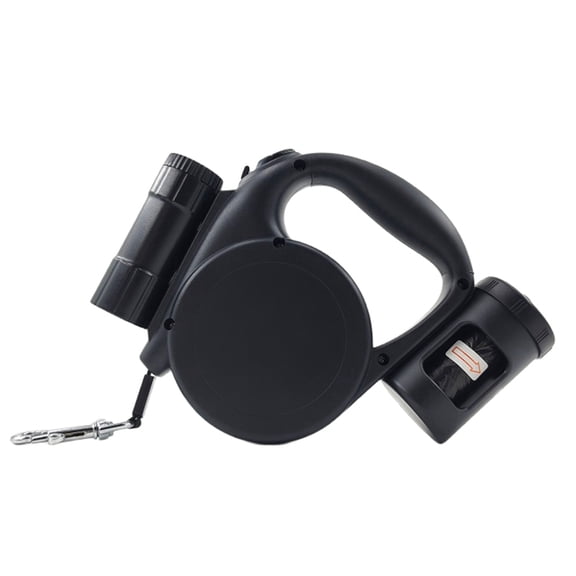 360° Anti Winding Retractable Dog Leash with Flashlight, Dispenser and Poop Bag Heavy-Duty Nylon Tape