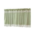 thumbnail image 2 of Harlier Buffalo Plaid Curtains Valances for Windows - Green and White Semi Sheer Checkered Rod Pocket Valance for Living Room, Farmhouse, Bedroom, 59.1"L x 23.6"H, 1 Panel, 2 of 6