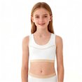 thumbnail image 5 of hengsof Teen Girls Everyday Comfort Bralette for 12-15 Years, Breathable Stretch Soft Support Camisole, Youth Light Support Undergarment, 5 of 5