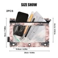 thumbnail image 2 of 2 Pack Flip Folders with Clear PVC Window Binder Pouches 3-Ring Binder Organizer for Office & Home Soft Pink Tie-dye Pattern, 2 of 6