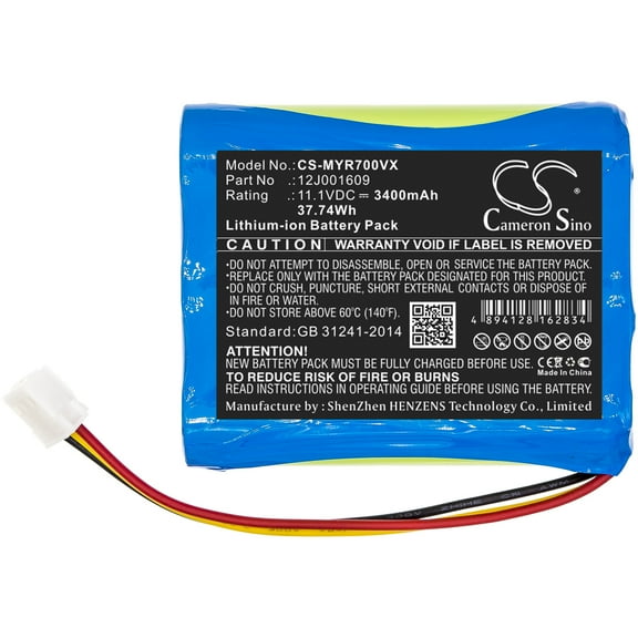 3400mAh Moneual 12J001609 Battery for Everybot RS700 Everybot RS500