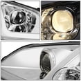 thumbnail image 5 of DNA Motoring For 01-03 Honda Civic Coupe Sedan LED DRL Chrome Clear Projector Headlight Lamps Pair, 5 of 6