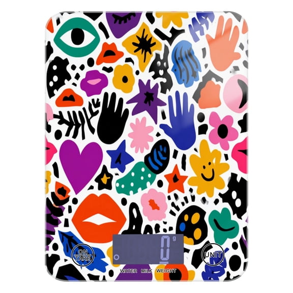 Food Scale Small Food Scale Kitchen Scale Kitchen Electronic Scale Multifunctional Digital Kitchen Scale Baking and Cooking Scale Abstract Pattern