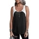 thumbnail image 3 of Camisetas sin mangas de Color sólido para mujer, Tops informales sin mangas con botón y cuello en U, ropa de calle que combina con todo, camiseta suave, 2022, 3 of 5