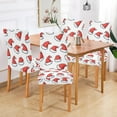 thumbnail image 2 of Yayeee 4 Pack Dining Chair Covers Stretch Parson Chairs Slipcovers Seat Protector, Santa Hats Pattern, 2 of 6