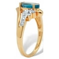 thumbnail image 2 of PalmBeach Jewelry Marquise-Cut Genuine or Created Gemstone Ring in Platinum-plated or Gold-plated Sterling Silver, 2 of 5