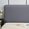 thumbnail image 4 of Funda de cabecero de terciopelo, funda de tejido de punto, elástica para todas las estaciones, apta para 1 cabecero de cama, fácil instalación y resistente a las arrugas, ideal para renovar, 4 of 8