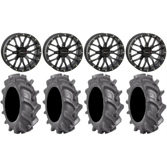 System 3 ST-3 Black 18" Wheels 35" BKT AT 171 Tires Can-Am Commander Maverick Renegade Outlander Defender