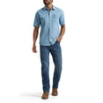 thumbnail image 2 of Wrangler® Men's Short Sleeve Denim Chambray Shirt, 2 of 5
