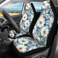 thumbnail image 3 of KUIFORTI Car Seat Covers Full Set Flower Car Front Rear Seat Covers All Weather Car Front Bucket Bench Split Cover Protector for Women Men Car Seat Cushion, 3 of 7