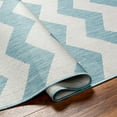 thumbnail image 5 of Boutique Rugs Cheri Blue Chevron Area Rug - Outdoor Safe - Thatch Light Blue, Steel, Dark Gray - 7'10" x 10', 5 of 9