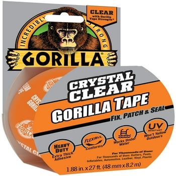 Gorilla Glue Crystal Clear Tape, 1.88 inch x 27 ft Roll