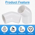 thumbnail image 4 of Uxcell 8Pcs 45 Degree Elbow Pipe Fittings 7/9" 2 Way Furniture Grade Connectors, 4 of 5
