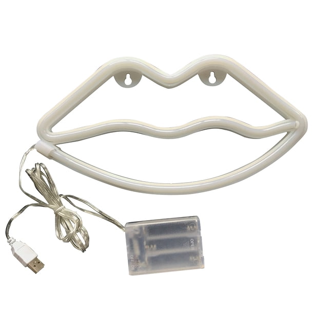 Lip Neon Light Led Lips Light Neon Wall Light Batería O Usb Lip Neon Signs Para Dormitorio Dormitorio Bar Fiesta Navidad Advancent HA025016-02