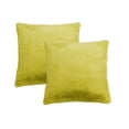 thumbnail image 2 of Home Soft Things Faux Fur Throw Pillow Cover 2 pcs Set - Lemon Curry - 20'' x 20'', 2 of 7