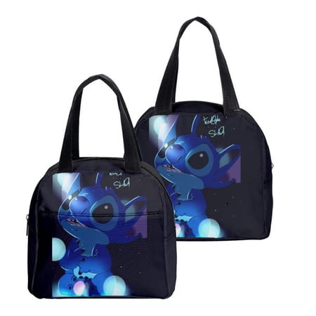 

Functional Cartoon Stitch Pattern Cooler Lunch Bag Portable Insulated Canvas Lunch Bag For Women Kids
