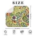 thumbnail image 2 of Classic Paisley Boho Kitchen Drying Mat Super Absorbent Microfiber Pad Ethnic Floral Design 3-Layer Thick Foldable & Washable, 2 of 3