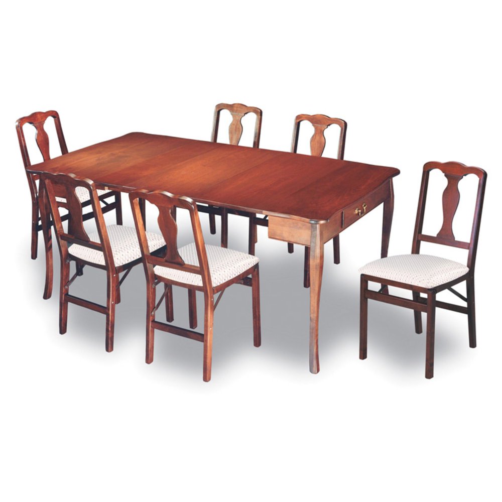 Stakmore Traditional Expanding Dining Table Set Cherry