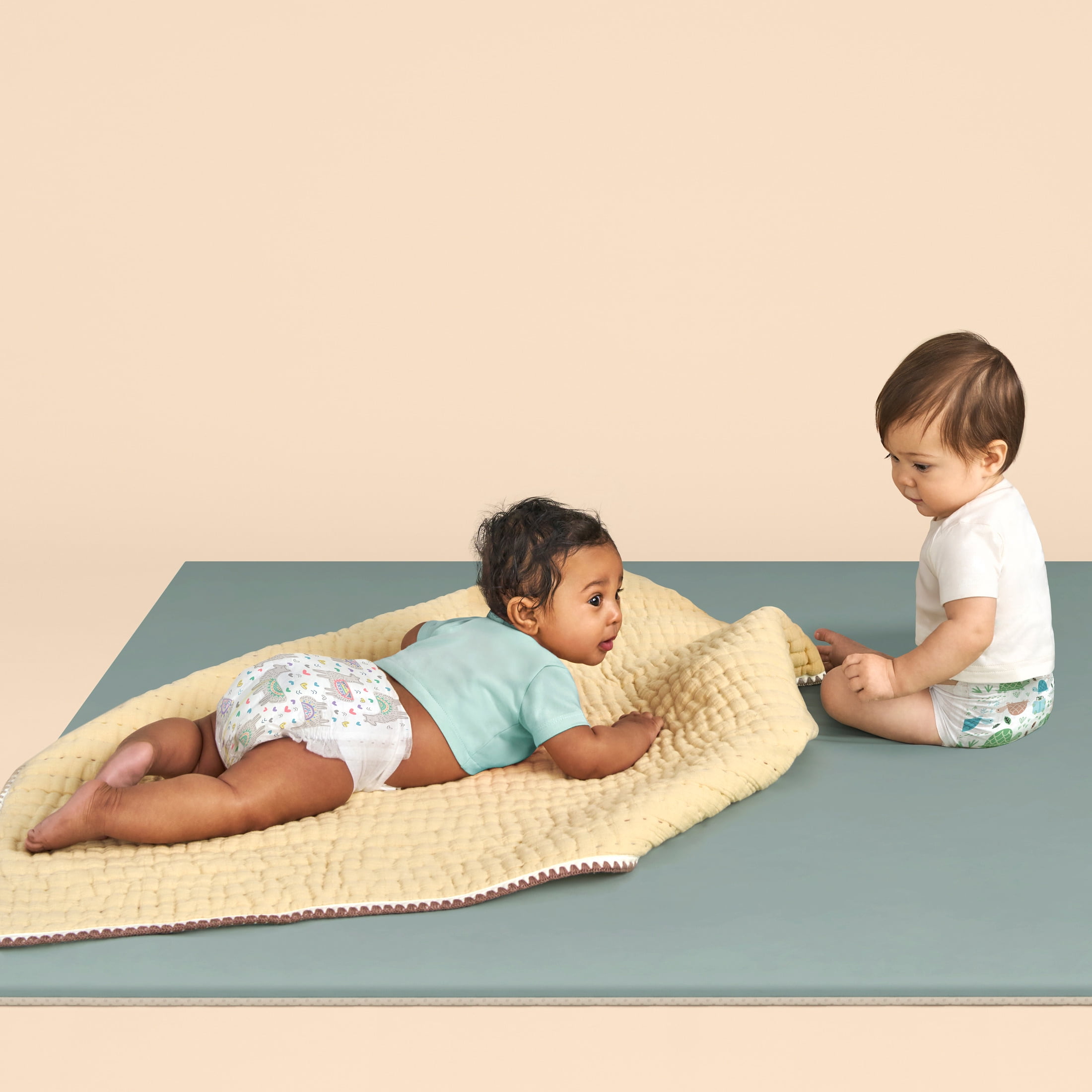 The Honest Company Clean Conscious Diapers® | Up to 100% Leak Protection I Designed to Protect Delicate Skin Hypoallergenic + Fragrance Free All the Alpacas + Turtle Time, Size 1, 78 Count Club Box