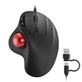 thumbnail image 1 of Ratón Trackball Nulea M509 con cable, diseño ergonómico, rojo, 1 of 7