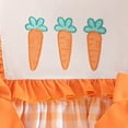 thumbnail image 4 of Staki Easter Outfit Baby Girl Toddler Girl St Patricks Day Outfit Baby Plaid Smocked Dress Little Girls Kids Spring Summer Dresses Cute Clothes 12-24M 2-5Y(Orange,4-5 Years), 4 of 8