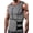 Gray, variant on Neoprene Sauna Suit for Men Zipper Waist Trainer Vest Tank Top Trimmer Body Shaper with Adjustable Single Belt