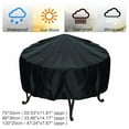thumbnail image 5 of Patio Round Fire Pit Cover Waterproof UV Protector Grill BBQ Cover Outdoor Yard, 5 of 10