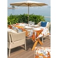 thumbnail image 4 of Outdoor Tablecloth with Umbrella Hole and Zipper, Orange Pumpkin Gnomes Fall Rectangle Table Cloth 52x70 Inch Waterproof Tablecloth, Branches Maple Leaf Thanksgiving Picnic Table Cover for Patio, 4 of 7