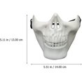 thumbnail image 2 of Máscaras de Halloween Máscaras de Calavera Máscaras de Media Cara Esqueleto Máscara de Guerrero Calavera Esqueleto Fantasma Malvado para Fiesta de Disfraces de Cosplay, 2 of 5