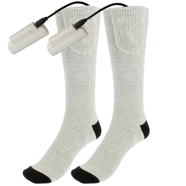 Calcetines térmicos eléctricos con batería recargable de 2200mAh, medias térmicas con 3 Ajustes de calor, para invierno