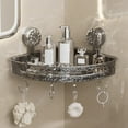 thumbnail image 4 of 2025 New Corrugated Suction Cup Storage Rack Light Style Bathroom Storage Rack And Storage Rack Suitable For Shower Kitchen (triangular Transparent Gray), 4 of 4