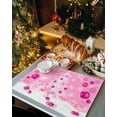 thumbnail image 2 of Merry Christmas Placemats Set of 6,Cotton Linen Table Mats Non-Slip Washable Pink Xmas Ball White Xmas Tree Snowflake Christmas Placemat for Holiday Party Dining Snowflake Kitchen Table Decor, 2 of 6