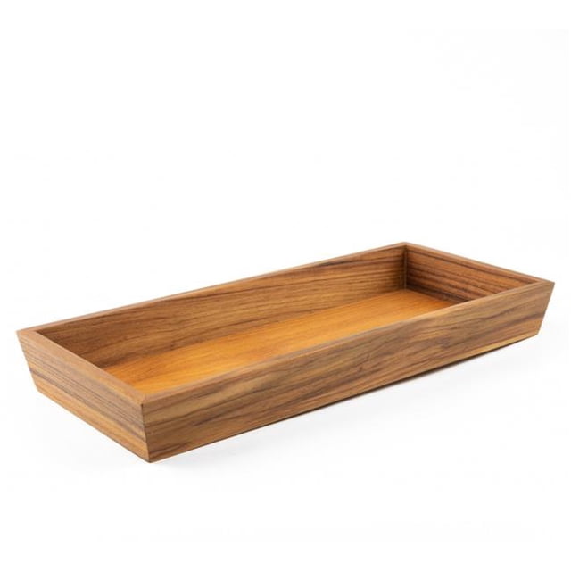 HomeRoots 475862 Traditional Solid Teak Vanity Tray, Brown