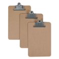 thumbnail image 2 of Hardboard Clipboard, 3/4" Capacity, 5 X 8 Sheets, Brown, 3/pack | Bundle of 5 Packs, 2 of 2