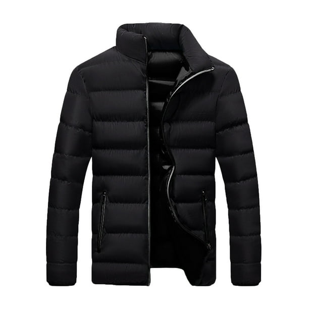 Jackets de Salida de Salida Casual Para Hombres Sólidos Casual de Collar de Pie Para La Cremallera Cárdigan Tibio Capas de Chaqueta de Algodón Odeerbi ODB-4
