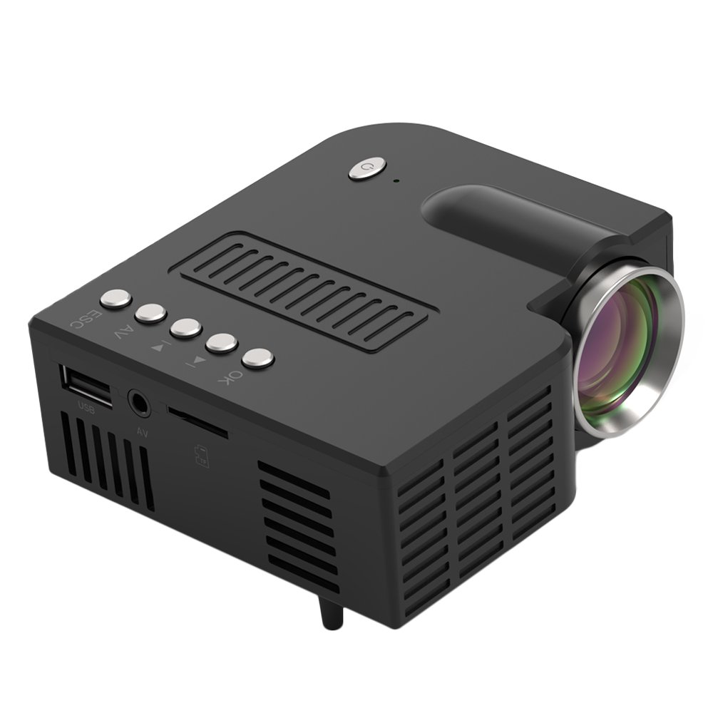 Worallymy Home Theater 1080P Mini Projector Portable Smartphone