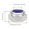 thumbnail image 2 of (1PCS)304 Stainless Steel Nylon Lock Up Hexagonal Nut,Internal thread M36, thickness: 36mm, border distance: 55mm., 2 of 5