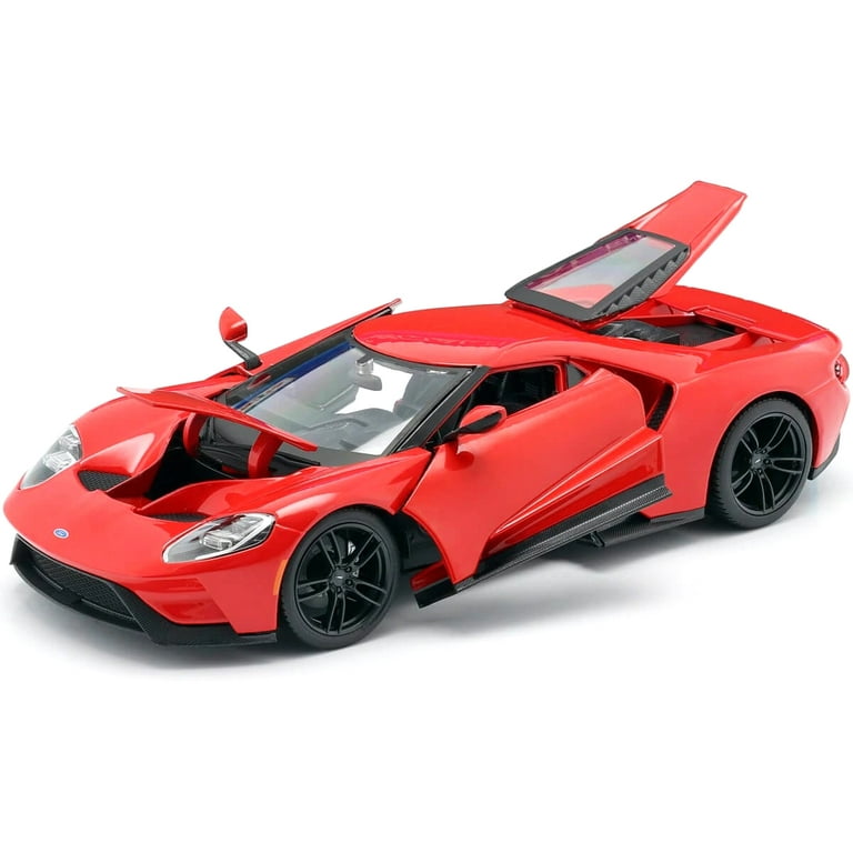 Maisto 2017 Ford GT Diecast Model Car, Red with Black Wheels