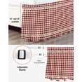 thumbnail image 3 of Country Star Plaid Wrap Around Bed Skirts for King Bed 18" Drop,Bed Skirt with Adjustable Elastic Belt Dust Ruffle Bed Valance for Bedroom Hotel Retro Red American Farm Barn Berry Bed Frame Cover, 3 of 7