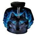 thumbnail image 1 of MesaSe Sweat à Capuche Graphique Animal 3D Loup pour Femmes et Hommes, Pull m, 1 of 6
