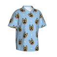 thumbnail image 2 of Balery German Shepherd Puppy Print Men's Hawaiian Shirts Short Sleeve Beach Shirt Relaxed Fit Vacation Button Down Shirts-3X-Large, 2 of 9