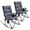 2 Pack Black, variant on EVER ADVANCED Rocking Camping Chair, Portable Folding Rocker for Outdoor with Cup Holder Side Pocket and Carry Bag, Supports 300LBS, Black