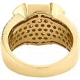 thumbnail image 2 of Dazzlingdaimonds Jewels 925 Sterling Silver 2.80 Ct Round Cut White Diamond Engagement Wedding Thanksgiving Christmas Cluster Pinky Ring 14K Yellow Gold Plated For Men's -8, 2 of 3