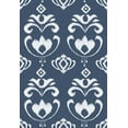 thumbnail image 2 of Brissonnet, Daphne 11x14 Black Ornate Wood Framed with Double Matting Museum Art Print Titled - Free Bird Gold Ikat Pattern Indigo, 2 of 4